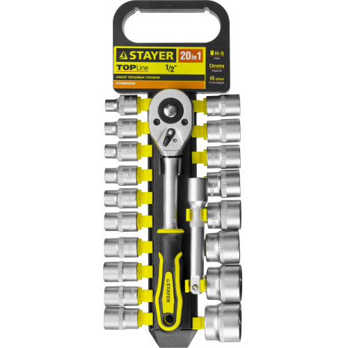 STAYER RSS 20L набор торцовых головок 20 предм.