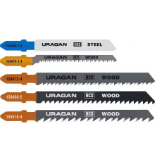 Набор полотен URAGAN, T101B, T101AO, T111C, T144D, T118A, по дереву и металлу, 5 предметов