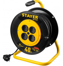 Силовой удлинитель на катушке STAYER MS 207, 40 м