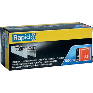 RAPID 10 мм узкие скобы, супертвердые, профессиональные тип 53 (A / 10 / JT21), 5000 шт