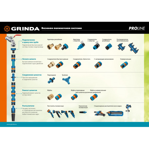 GRINDA PROLine BI-12, 1/2″, адаптер штуцерный с внутренней резьбой, из латуни