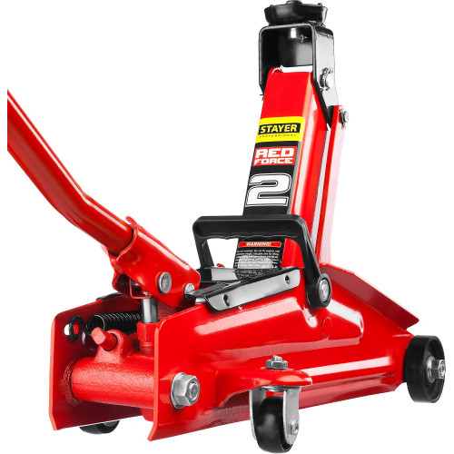 STAYER R-28 2т 130-350мм подкатной домкрат для легковых а/м в кейсе, RED FORCE