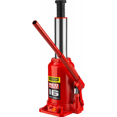STAYER RED FORCE 16т 230-460мм домкрат бутылочный гидравлический