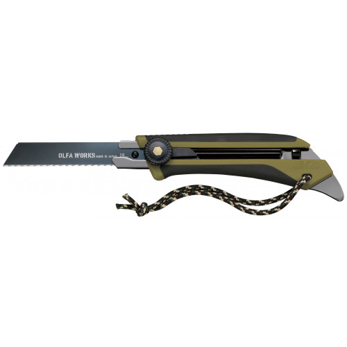 OLFA WORKS FK1 FIELD KNIFE универсальный нож со сменным серрейторным лезвием для сложных материалов (OW-FK1-OD)