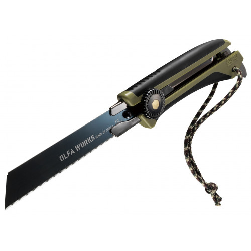 OLFA WORKS FK1 FIELD KNIFE универсальный нож со сменным серрейторным лезвием для сложных материалов (OW-FK1-OD)