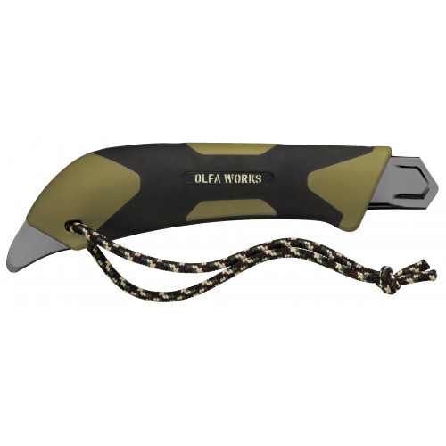 OLFA WORKS FK1 FIELD KNIFE универсальный нож со сменным серрейторным лезвием для сложных материалов (OW-FK1-OD)