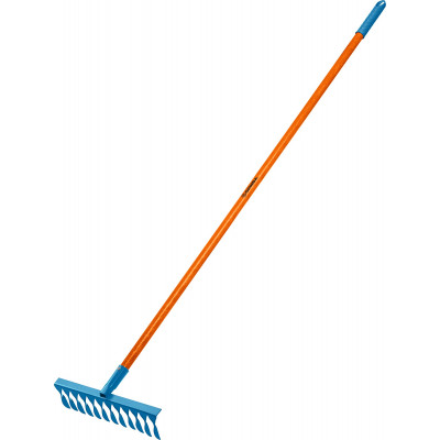 Садовые грабли GRINDA PROLine PR-12T FIBER 12 витых зубцов 380 х 100 х 1530 мм фиберглассовый черенок