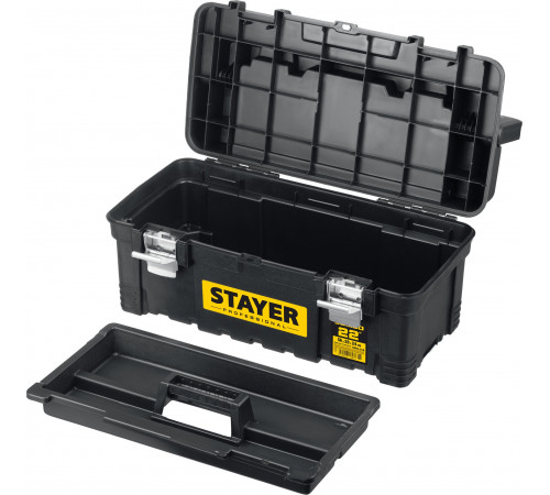 STAYER ProWide, 557x 283 x 245 мм, (22″), Пластиковый ящик для инструментов, Professional (38003-22)