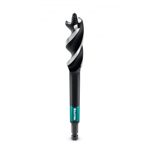 KRAFTOOL 3-Wave d10 мм, трехзаходное сверло по дереву с резьбовым центрующим острием (29513-10)