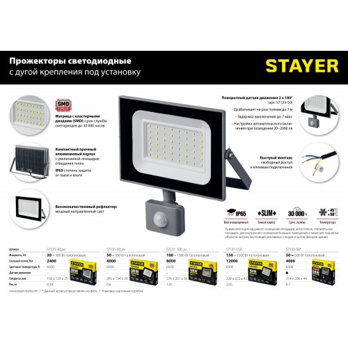 Переносная пдставка STAYER для прожектора, MAX Stable