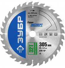 ЗУБР Быстрорез 305 x 30мм 32Т, диск пильный по дереву