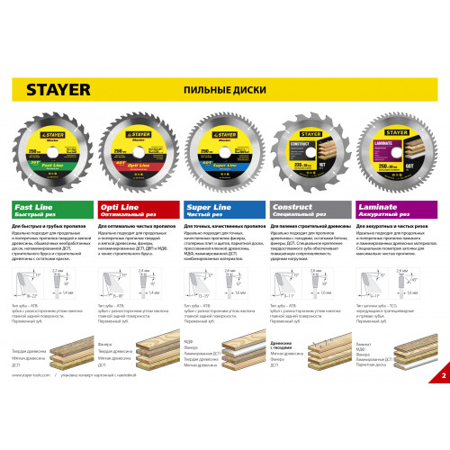 STAYER Super line 185 x 20мм 48Т, диск пильный по дереву, точный рез