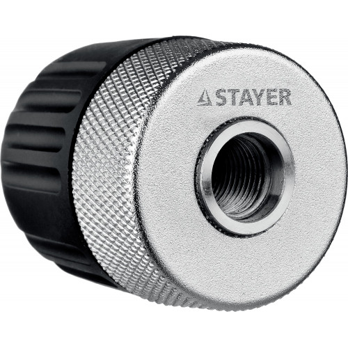 Патрон STAYER ″PROFESSIONAL″ быстрозажимной, 10 мм, с фиксатором зажима сверла, для дрели, комбинированный корпус, посадочная резьба 1/2″, Д 0,8-10мм