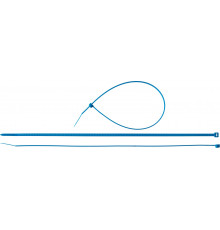 Кабельные стяжки синие КС-С1, 3.6 x 300 мм, 100 шт, нейлоновые, ЗУБР Профессионал
