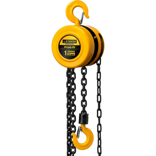 Таль цепная ″PROLift″ шестеренная, STAYER Profi 4308-1, 1т / 2,5м