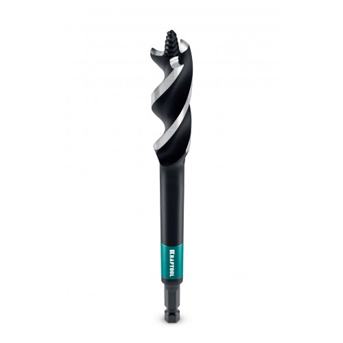 KRAFTOOL 3-Wave d14 мм, трехзаходное сверло по дереву с резьбовым центрующим острием (29513-14)