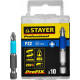 Биты STAYER ″PROFESSIONAL″ ProFix Pozidriv, тип хвостовика E 1/4″, № 2, L=50мм, 10шт