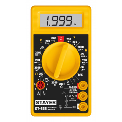 STAYER DT-838 Цифровой мультиметр (45306)