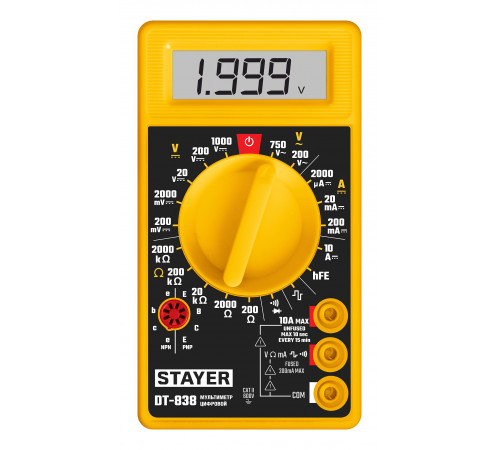 STAYER DT-838 Цифровой мультиметр (45306)