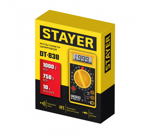 STAYER DT-838 Цифровой мультиметр (45306)