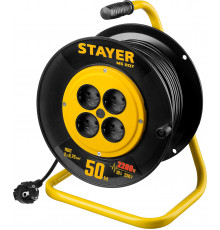 Силовой удлинитель на катушке STAYER MS 207, 50 м