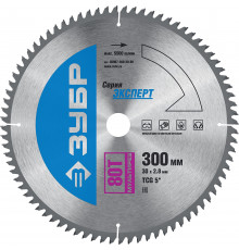 ЗУБР Мультирез 300 x 30мм 80Т, диск пильный по алюминию