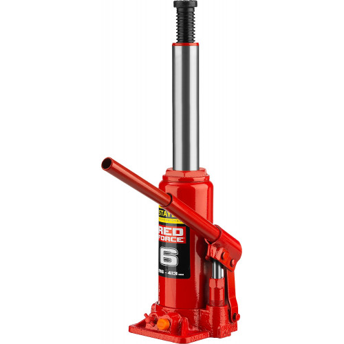 STAYER RED FORCE 6т 216-413мм домкрат бутылочный гидравлический в кейсе