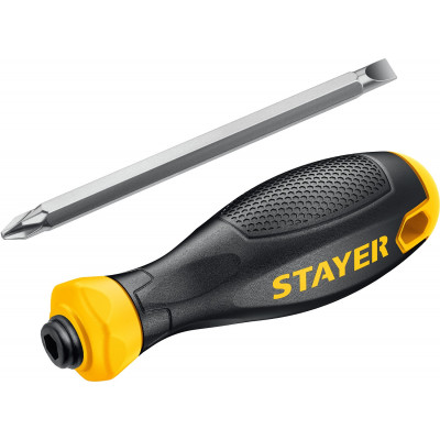STAYER Hercules 2-in-1 80 мм переставная отвертка PH2/SL6