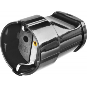 Розетка MAXElectro электрическая, 16А/220В, с заземлением, черная, STAYER