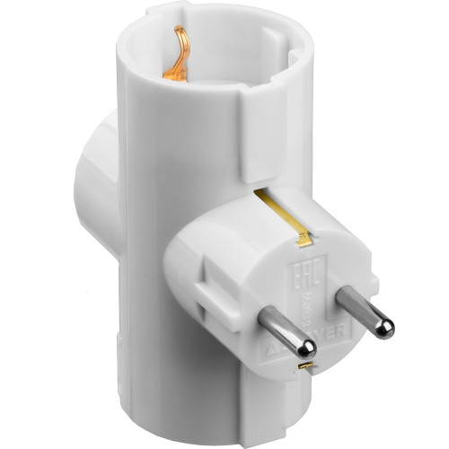 Разветвитель электрический MAXElectro, STAYER 55093-3, 3 гнезда, 16А/220В