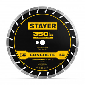 STAYER CONCRETE 350 мм, диск алмазный по бетону и камню, PROFESSIONAL (3668-350)